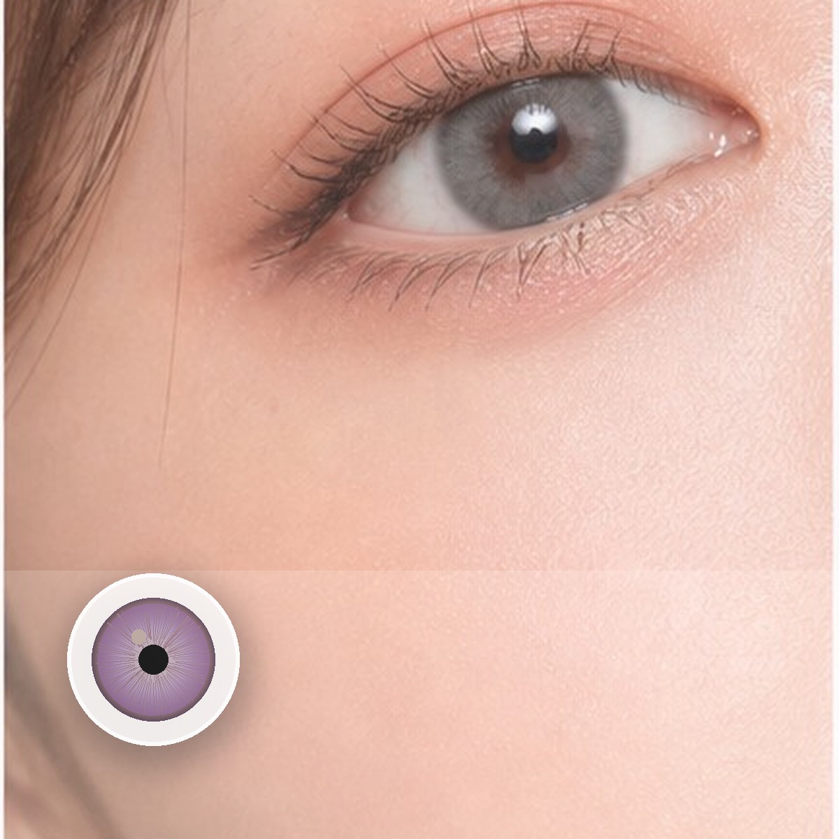 Cyber Violet Prescription Cosplay Colored Contact Lenses - Image 2
